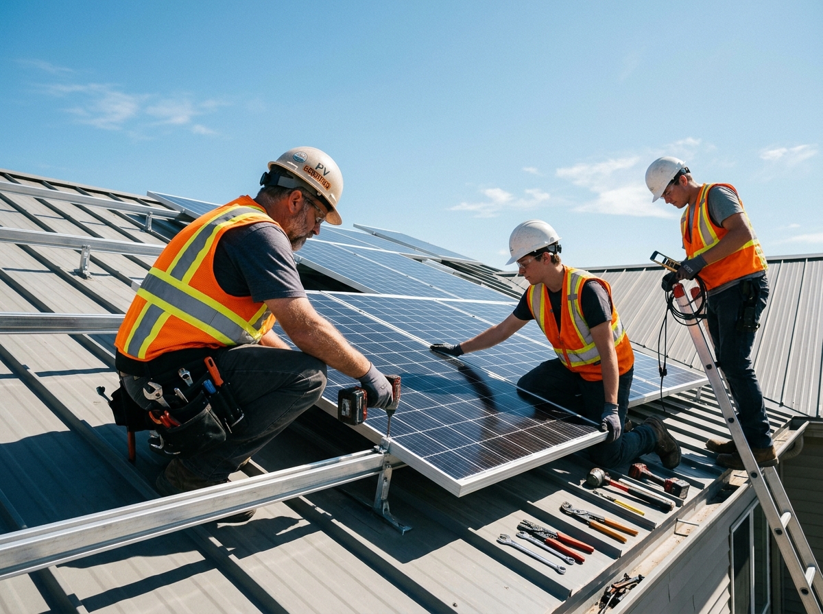 Step 4: Precision Solar EPC & Galvanized Mounting Structure Assembly